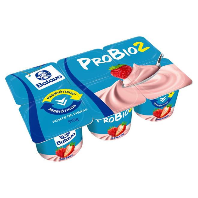 Oferta de Iogurte Probio2 Morango Batavo 510g por R$9,98 em Mambo