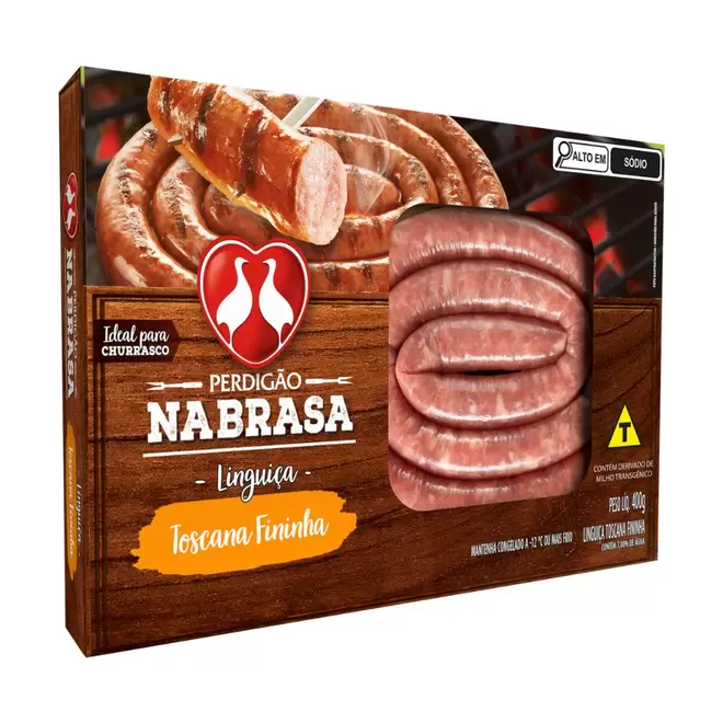 Oferta de Linguiça Toscana na Brasa Perdigão 400g por R$24,49 em Mambo