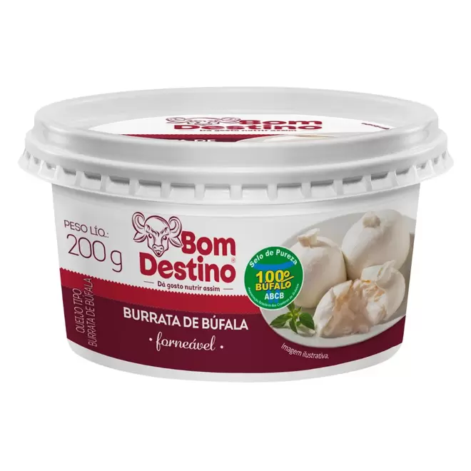 Oferta de Queijo Burrata de Búfala Creme Bom Destino 200g por R$19,9 em Mambo