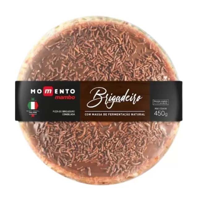 Oferta de Pizza Congelada Sabor Brigadeiro Momento Mambo 450g por R$29,98 em Mambo