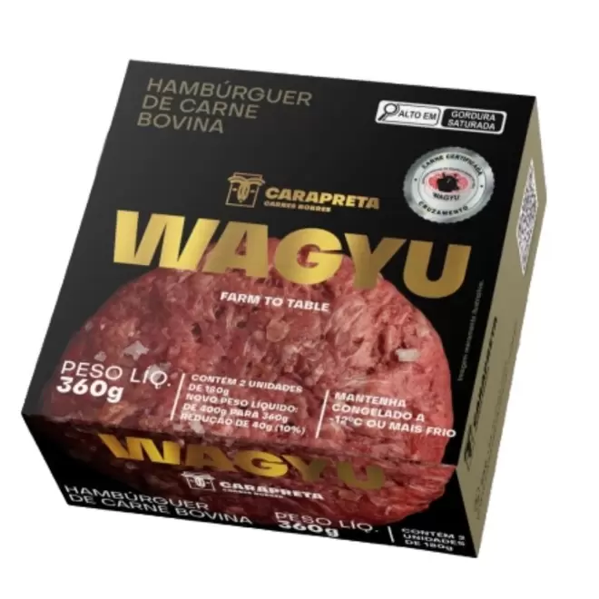 Oferta de Hamburgue Bovino Wagyu Carapreta 360g por R$24,98 em Mambo