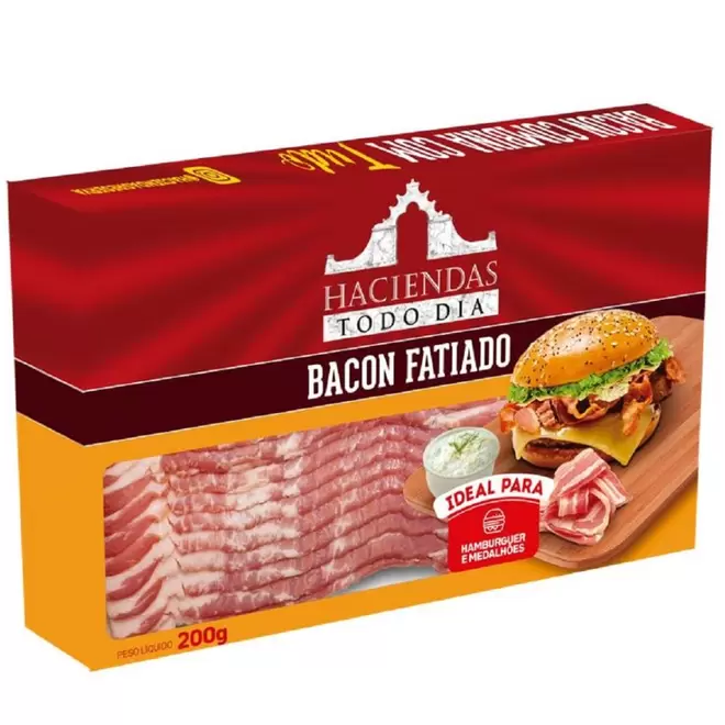 Oferta de Bacon Fatiado Haciendas 200g por R$26,98 em Mambo