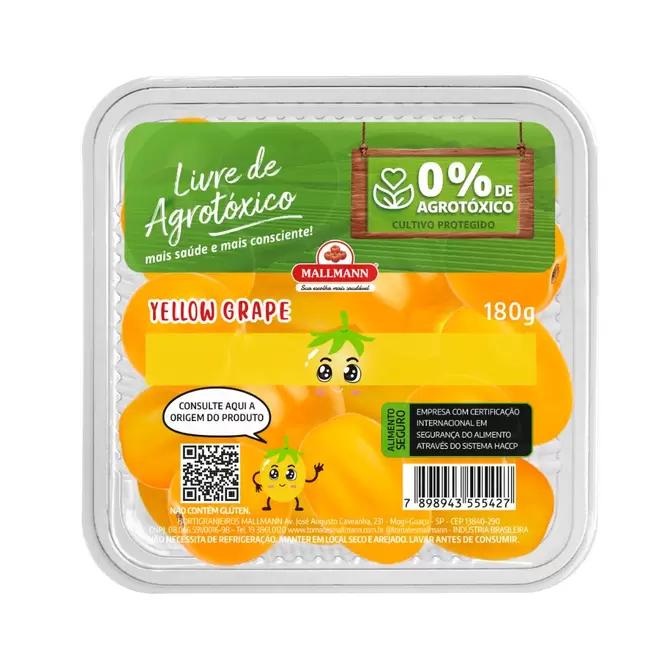 Oferta de Tomate Grape Yellow Livre de Agrotóxicos Mallmann 180g por R$8,19 em Mambo