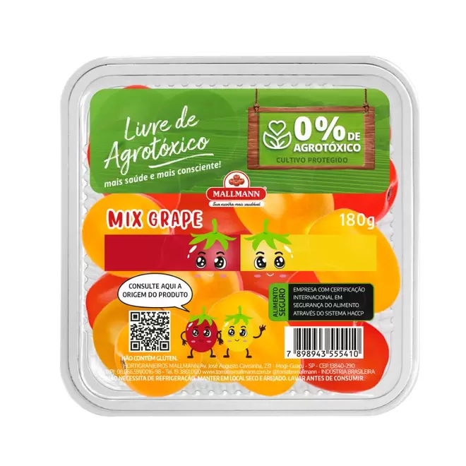 Oferta de Tomate Mix Grape Livre de Agrotóxicos Mallmann 180g por R$4,79 em Mambo