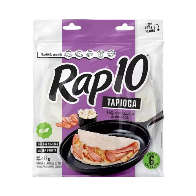 Oferta de Pão Tortilha Tapioca Rap10 198g por R$17,98 em Mambo