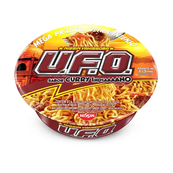 Oferta de Macarrão Instantâneo Yakissoba Curry Indiano UFO Nissin 96g por R$8,99 em Mambo