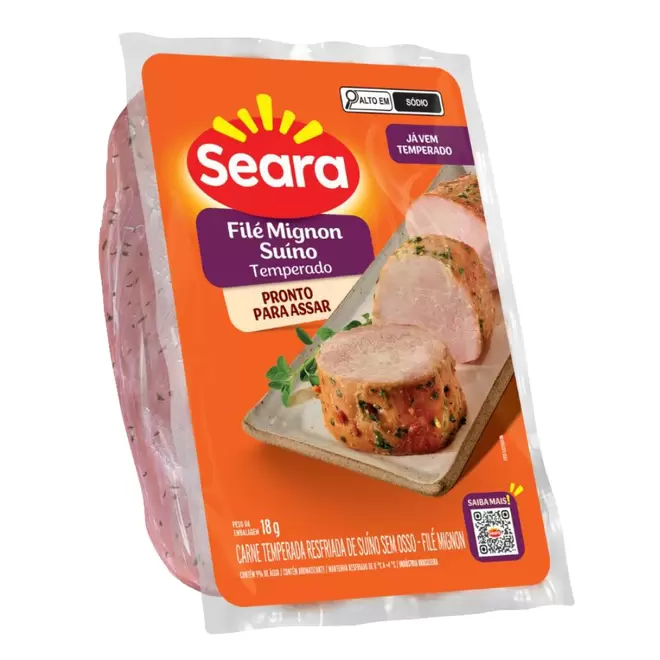 Oferta de Filé Mignon Suíno Temperado Seara Kg por R$23,09 em Mambo