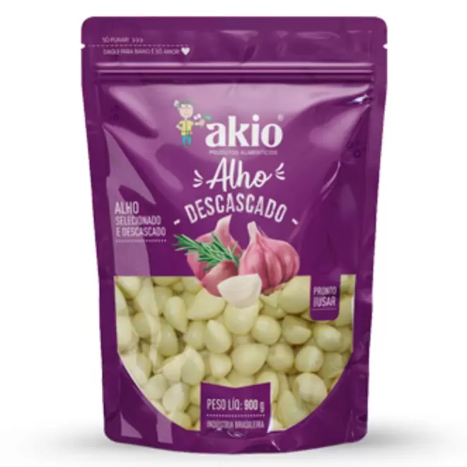 Oferta de Alho Descascado Akio 270g por R$14,98 em Mambo