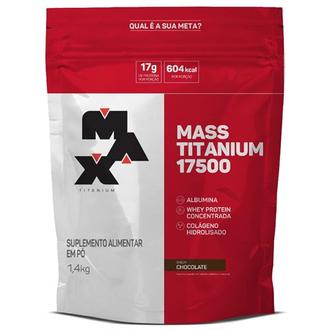 Oferta de Mass Titanium 17500 Max Titanium Chocolate 1,4Kg por R$65,89 em Macromix Atacado