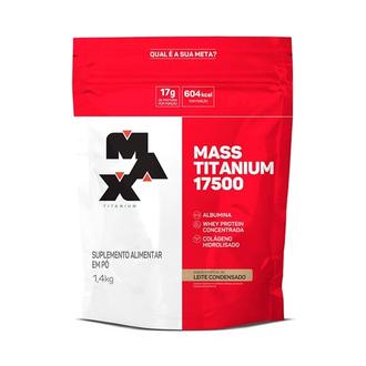 Oferta de Mass Titanium 17500 Leite Condensado Refil Max Titanium 1,4Kg por R$65,89 em Macromix Atacado