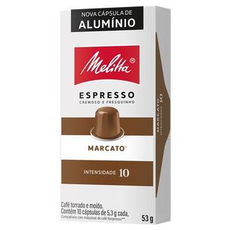 Oferta de Café em Cápsula Torrado e Moído Marcato Espresso Melitta 53g 10un por R$21,89 em Macromix Atacado