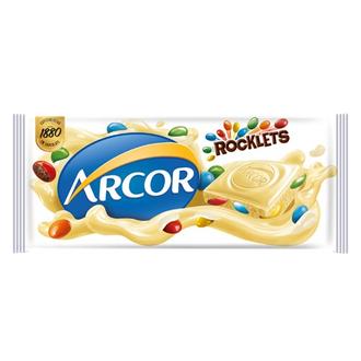 Oferta de Chocolate Branco com Rocklets Arcor 80G por R$3,84 em Macromix Atacado