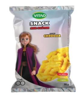 Oferta de Snack Cheddar Frozen Vitao 30g  por R$4,39 em Macromix Atacado