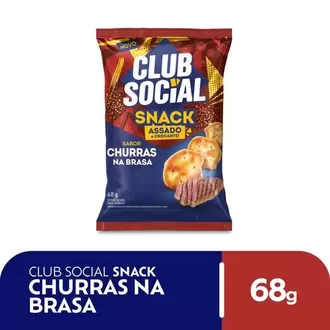 Oferta de Salgadinho Club Social Snack Churras na Brasa 68g por R$5,93 em Macromix Atacado