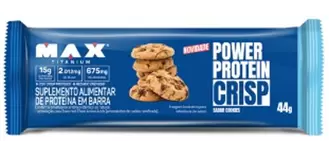 Oferta de Barra de Proteína Sabor Cookies & Cream Protein Crisp Max Titanium Com 44g por R$8,35 em Macromix Atacado