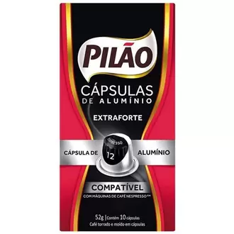 Oferta de Cafe em Capsula Extraforte Espresso 12 Pilao Caixa com 10un por R$21,98 em Macromix Atacado