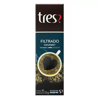 Oferta de Capsula de Café Filtrado Gourmet 3 Corações Com 10un por R$27,48 em Macromix Atacado