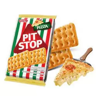 Oferta de Biscoito Pit Stop de Pizzamarilan 137g 137g por R$4,38 em Macromix Atacado