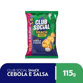 Oferta de Salgadinho Club Social Snack Cebola E Salsa 115g por R$8,22 em Macromix Atacado