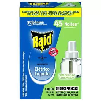 Oferta de Inseticida Líquido Elétrico Citronela 45 Noites Refil Raid 32,9Ml por R$18,69 em Macromix Atacado