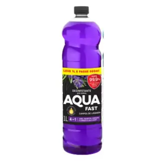 Oferta de Desinfetante Campos de Lavanda Aquafast 1l por R$4,39 em Macromix Atacado