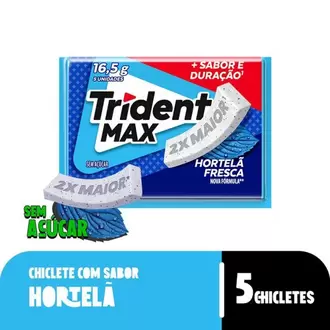 Oferta de Chiclete Max Hortelã Fresca Sem Açúcar Trident 16,5g por R$3,29 em Macromix Atacado