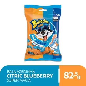 Oferta de Bala Azedinha Sabor Blueberry Bubbaloo 82,5g por R$6,37 em Macromix Atacado