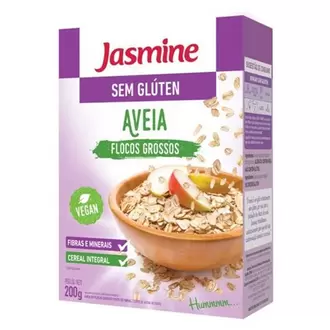 Oferta de Aveia em Flocos Jasmine Grossos sem Glúten Embalagem 200g por R$17,58 em Macromix Atacado