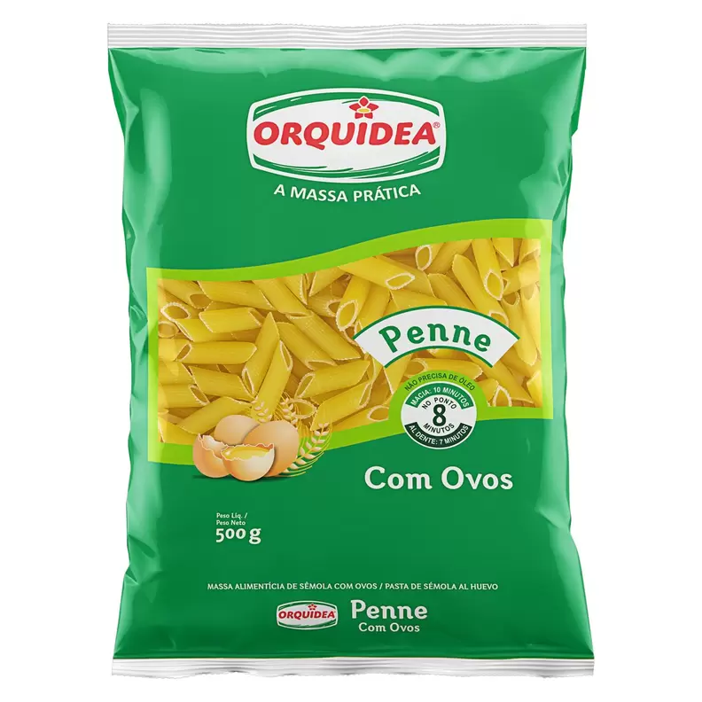 Oferta de Massa Orquidea Penne Com Ovos 500g por R$2,98 em Macro Atacado Treichel