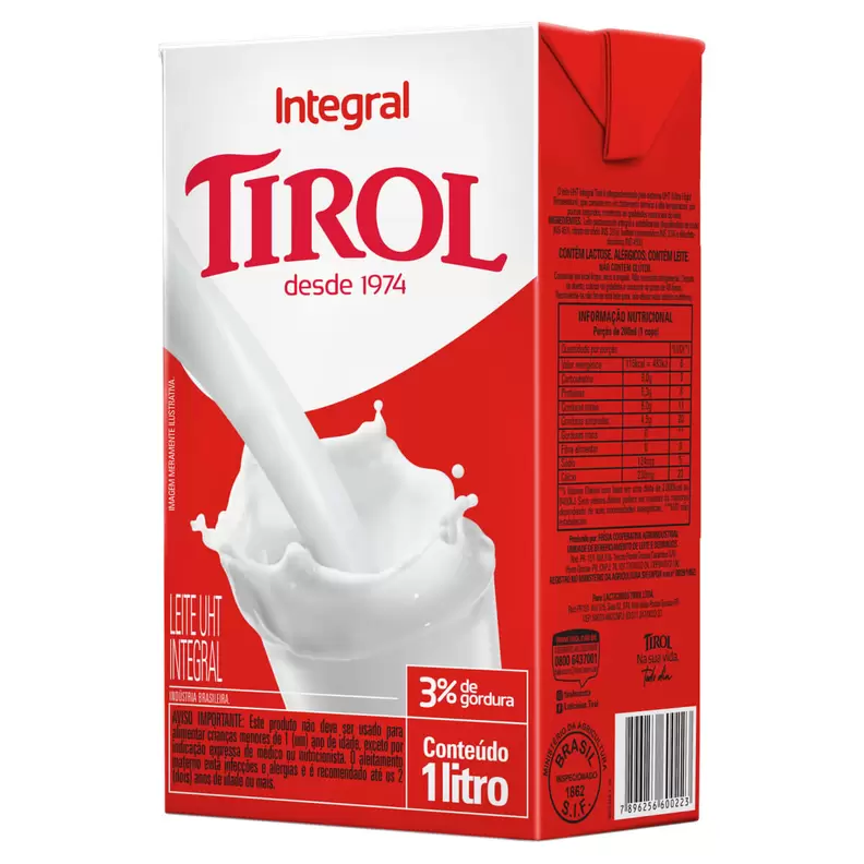 Oferta de Leite Tirol Integral 1l por R$3,88 em Macro Atacado Treichel