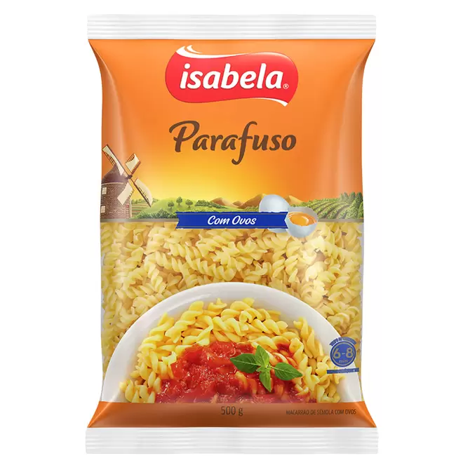 Oferta de Massa Isabela Parafuso Com Ovos 500g por R$2,98 em Macro Atacado Treichel