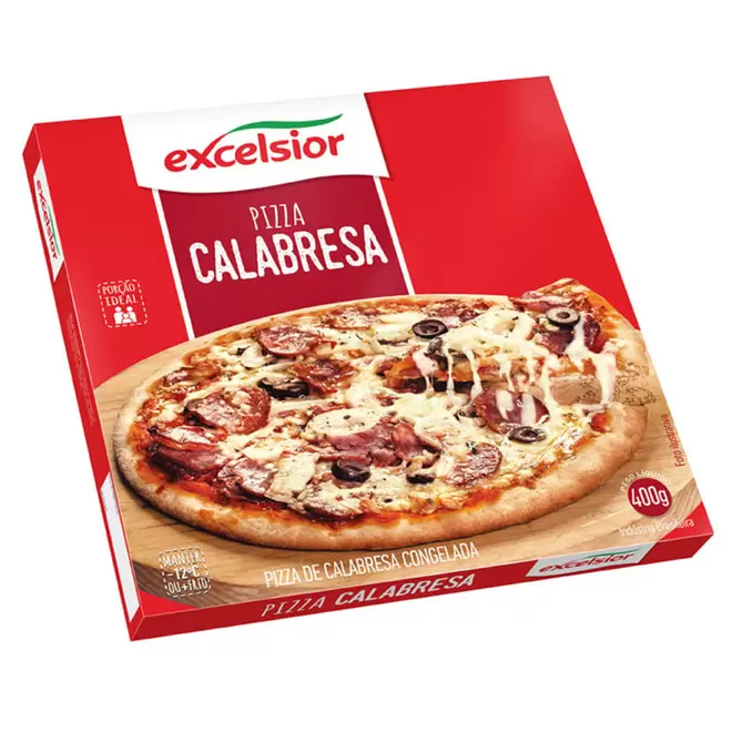 Oferta de Pizza Excelsior De Calabresa Congelada 400g por R$11,49 em Macro Atacado Treichel