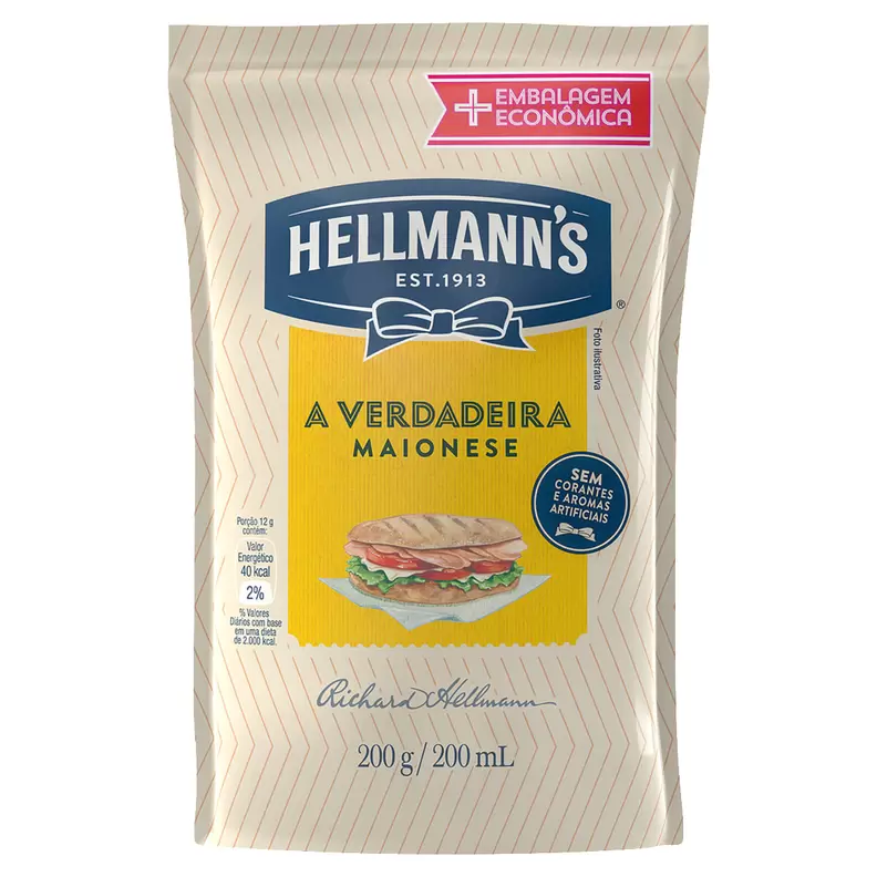 Oferta de Maionese Hellmanns Sachê 200g por R$3,99 em Macro Atacado Treichel