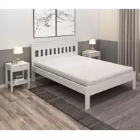 Oferta de Cama de Casal Tecno Mobili CM8007, Branco 140 cm por R$476,74 em Lojas TaQi