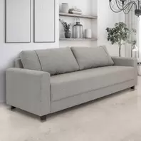 Oferta de Sofá 3 Lugares Herval Clean Linho Cinza, 200 cm por R$1320,43 em Lojas TaQi