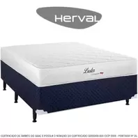 Oferta de Cama Box Casal Conjugada Espuma D28 Herval Luster, 50x138x188 cm por R$812,18 em Lojas TaQi