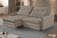 Oferta de SOFA 4L FERRARI BUGATTI RET/RECL 2,20M BI-PART PARIS./PRATA por R$5101 em Lojas Guido