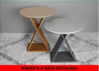 Oferta de MESA LATERAL LIU 550X690 VIDRO CHAMPAGNE - NOCE (SOMENTE A MESA DESTACADA) por R$1715 em Lojas Guido