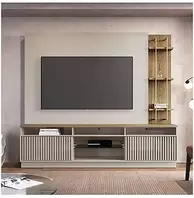 Oferta de HOME VARESE 2P 1,82MT - OFF WHITE GLOSS/FREIJO por R$2044 em Lojas Guido