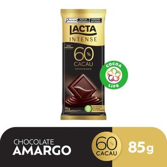 Oferta de Chocolate Intense Amargo 60% Cacau Original Lacta 85g por R$8,29 em Nagumo