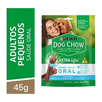 Oferta de Petisco para Cães Adultos Minis & Pequenos Saúde Oral Dog Chow 45g por R$6,98 em Nagumo