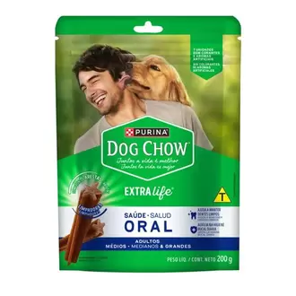 Oferta de Petisco para Cães Adultos Saúde Oral Extra Life Purina Dog Chow 200g por R$14,98 em Nagumo