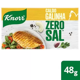 Oferta de Caldo Sabor Galinha Zero Sal Knorr 48G por R$2,39 em Nagumo