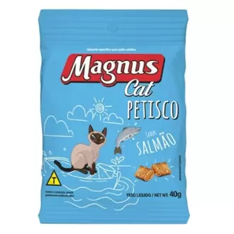 Oferta de Petisco para Gatos Sabor Salmão Magnus 40G por R$5,39 em Nagumo