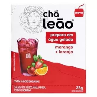 Oferta de Chá de Morango e Laranja Leão 23g com 10un por R$9,98 em Nagumo