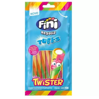 Oferta de Bala Fini Tubes Twister Embalagem 80g por R$4,98 em Nagumo