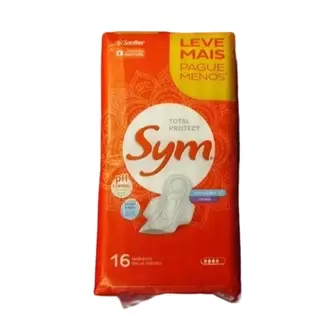 Oferta de Absorvente com Abas Total Protect Seca Leve Mais Pague Menos Sym 16un por R$6,49 em Nagumo