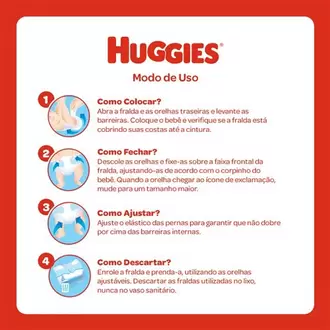 Oferta de Fralda Tripla Proteção Huggies Xg 32un por R$39,9 em Nagumo