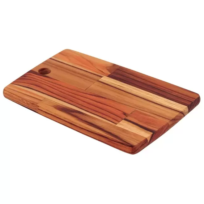 Oferta de Tabua Retangularkitchen Madeira Teca 28x19 Cm por R$42,9 em Niazi Chohfi