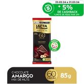 Oferta de Chocolate Lacta Intense Amargo 60% Cacau Mix De Nuts 85g por R$9,71 em Nordestão